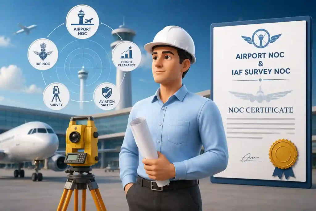 Airport NOC Consultant providing Airport NOC and IAF NOC survey services with height clearance assessment, aviation compliance, and NOC certification support.